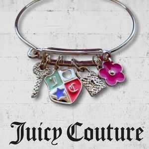 Juicy Couture Expandable Wire Charm Bracelet Bangle